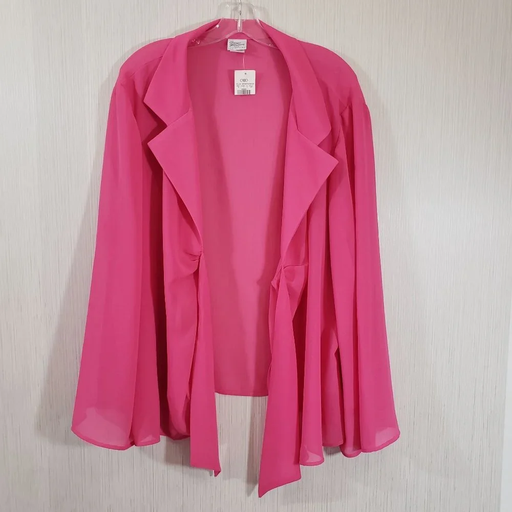 Vintage NWT Giorgio Fiorlini semi sheer tie‎ front coverup